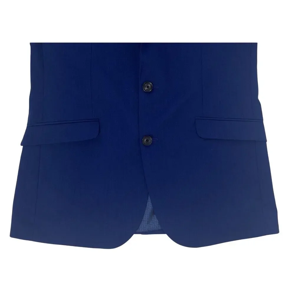 Billy‎ London Blazer Sport Coat Blue Size 38L 2-Button Single Vent Chest Pocket